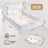 Brafabhome Mid-Century Wood Queen Bed Frames with 4 Storage Drawers, Rustic High Headboard Platform Bed Frame for Bedroom, No Box Spring Needed - 2 of 4