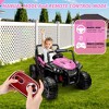 12V Kids Ride On Truck with Parent Remote Control, Electric Car with Spring Suspension, Led Lights, Wireless Connection - 4 of 4