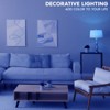 Luxrite E12 LED Filament Blue Light Bulbs, 4.5W (40W Equivalent), Colored Glass Candelabra Bulb, UL Listed, E12 Base, Indoor Outdoor 6 Pack - 2 of 4