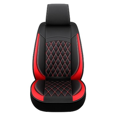 New Black and Red Car Seat Covers Full Seat with 3 Car Backseat Storage on Front Seat Waterproof for Most Sedan SUV Truck for Ford Mazda Chevrolet ISFC INSURFINSPORT 5 Car Seat Covers 