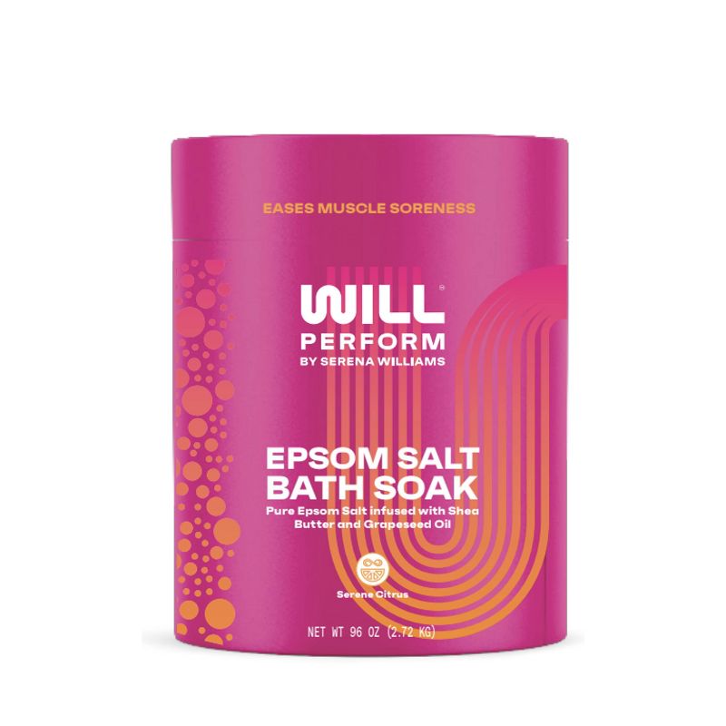 WILL Perform Bulk Epsom Salt by Serena Williams Recovery Bath Soak - Citrus Blossom Scent - 96oz, 1 of 8