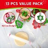 Joyfy 13 Pcs Christmas Cookie Cutters Stainless Steel, Cookies Mold Baking Supplies with Grip and a Rolling Pin for Xmas Party Baking Gift - 4 of 4