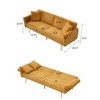 Mocamel 79 inch corduroy sofa bed, foldable double sofa bed with folding armrests, suitable for living rooms and small spaces - 2 of 4