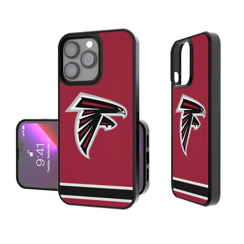 Keyscaper Atlanta Falcons Stripe Bump Phone Case, 1 of 7