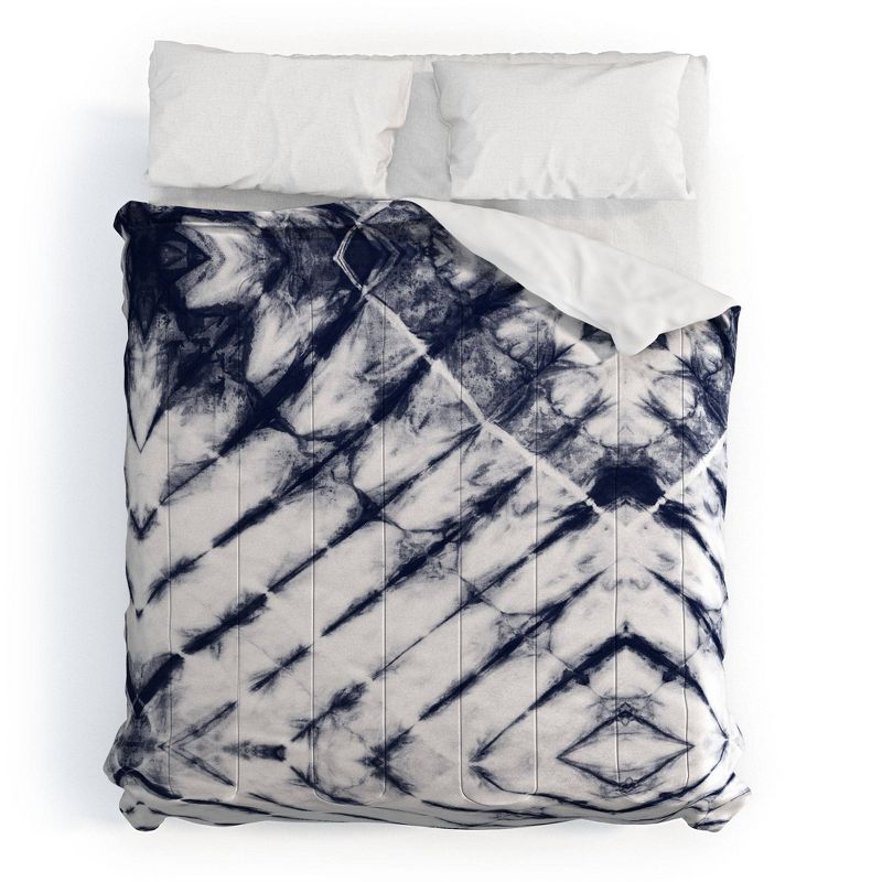 Full/Queen Little Arrow Design Co Tie Dye 100% Cotton Comforter Set Blue - Deny Designs, 1 of 6