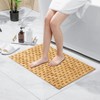 Basicwise Foldable Bamboo Bathroom Mat - Non-Slip Design for Showers, Bathtubs, Spas, and Pools - Providing Comfort, Quick Drying - 2 of 4