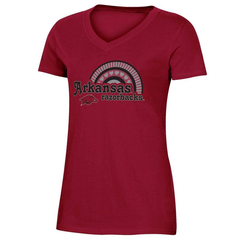 NCAA Arkansas Razorbacks Girls&#39; V-Neck T-Shirt, 1 of 4