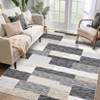Indoor Modern Geometric Patchworked Area Rugs for Bedroom Living Room, Washable Non Slip Contemporary Carpet for Home Office - 2 of 4