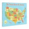 Stupell Industries United States of America USA Kids Map Canvas Wall Art - 3 of 4