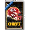 Trends International NFL Kansas City Chiefs - Neon Helmet 23 Framed Wall Poster Prints - 3 of 4