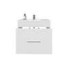 SEVOBAL Bathroom Vanities 60cm One Door Vanities with Two Drawers and Open Shelf for Bathroom Storage, White, 28.35"*23.23"*11.82" - 2 of 4