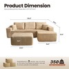 XIZZI Modular Sectional Sofa Couch, L/U-Shape Upholstered Couch, Modern Minimalist Couches for Living Room, Free Combination Deep Seat Corner Couch - 3 of 4