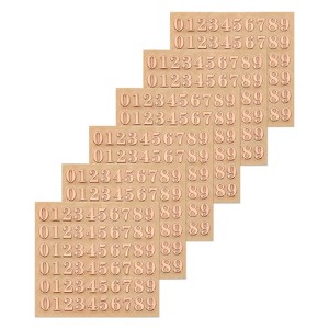 Unique Bargains 3D Small Self-Adhesive 1 to 9  Number Resin Stickers 6 Sheets - 1 of 4