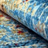 Distressed Medallion Ornamental Border Indoor Area Rug or Runner Rug by Blue Nile Mills - 2 of 3