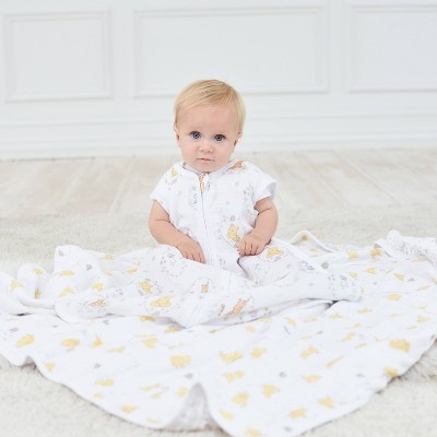 Winnie the Pooh Reversible Cotton Muslin Baby Blanket