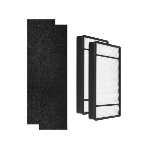 Nispira True HEPA Replacement Filter H Carbon Pre Filter B for Honeywell HRF-H1 HRF-H2 HRF-B1. Fits Air Purifier Model HPA050 HHT055 HHT155, 2 Sets - 1 of 4
