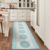 Washable Vintage Farmhouse Area Rugs with Floral Print for Bedroom Living Room, Soft Non Slip Retro Accent Throw Carpet for Home Office - 2 of 4