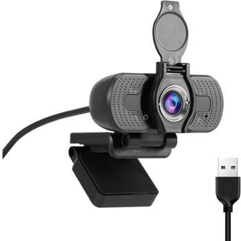 Sanoxy 1080P Webcam with Privacy Cover & Noise-Cancelling Mic for Webinars