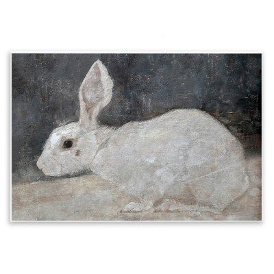Stupell Industries White Rabbit Bunny Classic Wall Plaque Art