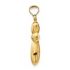 Black Bow Jewelry 14k Yellow Gold Small Polished 3D Reversible Cross Pendant, 14 x 27mm - 2 of 4