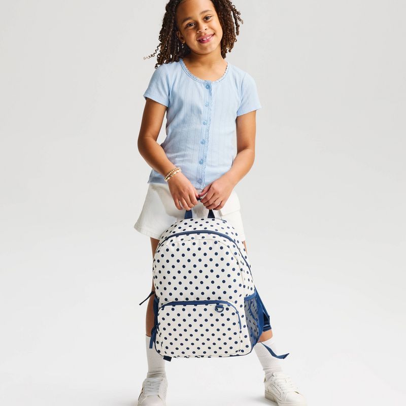 Girls' Short Sleeve Pointelle Lace Trim Button-Down T-Shirt - Cat & Jack™ Blue XS