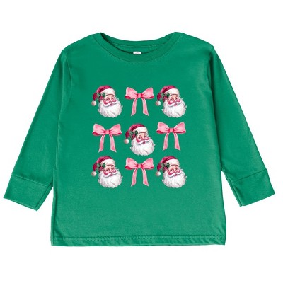 The Juniper Shop Coquette Santa Chart Toddler Long Sleeve Tee
