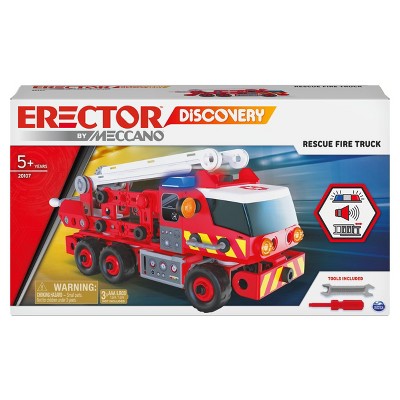 Erector by Meccano Discovery Rescue Fire Truck - Lights and Sounds STEAM Building  Kit