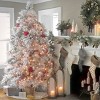 6.5' Prelit Flocked Bavarian Pine Artificial Christmas Tree Clear Lights - National Tree Company - 4 of 4