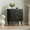 3 Drawer Dresser for Bedroom, Modern Nightstand, Chest of Drawers with Deep Drawers, Wooden Dresser, Side Table for Living Room, Hallway - 3 of 4