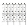 MAYEERTY 2 Pack Metal Garden Trellis 86.7 x 19.7 Inch Rustproof Climbing Plants Support Black Outdoor Flower - 3 of 4