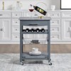 GlasFlength Kitchen Carts and Islands Modern Rolling Kitchen Cart with Spacious Storage for Kitchen, Gray,22.76”*15.75”*33.55" - 4 of 4