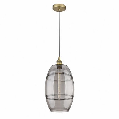 Vaz - 1 Light Cord Hung Mini Pendant In Industrial Style-18.5 Inches Tall and 10 Inches Wide