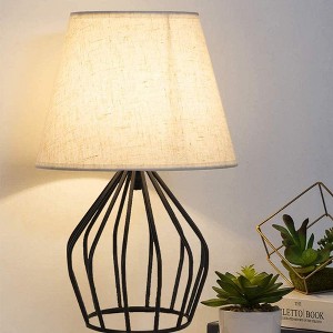 Oumilen Modern Table Lamp Black Metal Hollow Base - 1 of 1