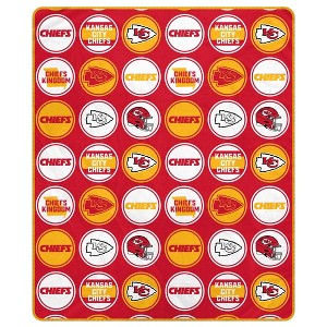 NFL Kansas City Chiefs 50x60 Holiday Blanket - 1 of 1