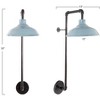 Metal Wall Sconce with Round Shade - 2 of 4