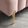 GDFStudio Hilda 53.2" Faux Shearling Upholstery Ottoman with Adjustable Backrest and Gold Metal Legs - 4 of 4