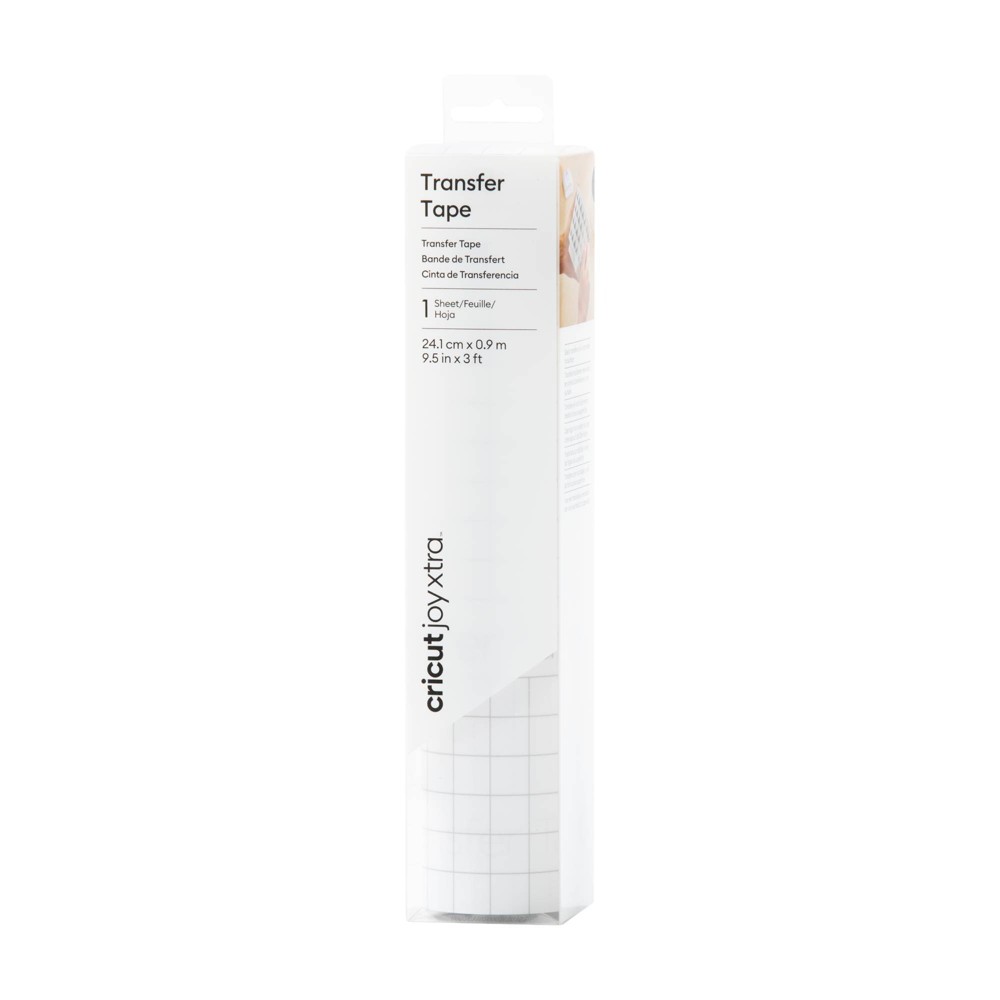 Cricut 9.5"x36" Transfer Tape Clear: Compatible with Cricut Joy Xtra, PET Material, Craft Cutting, Vinyl Transfer Tape