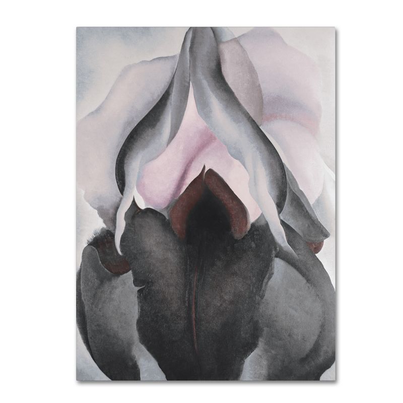 Trademark Fine Art -Georgia O'Keefe 'Black Iris' Canvas Art, 2 of 4