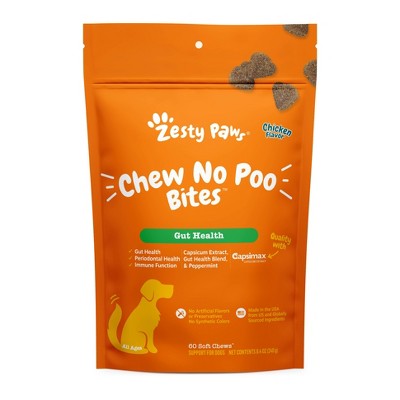 Zesty Paws Chew No Poo Bites For Dog Chicken Flavor - 60ct : Target