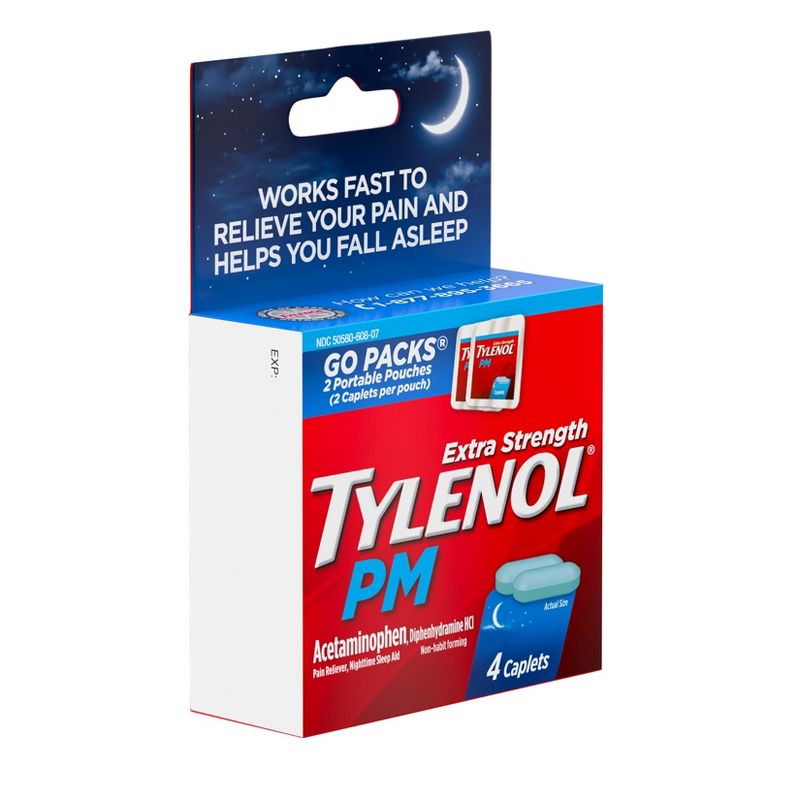 Tylenol Acetaminophen Extra Strength Caplets - 4ct, 4 of 8