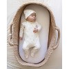 MiniMoi 2 Piece Baby Girls "Lily Of The Valley" Cotton Rich Velour Footie Set - 2 of 4