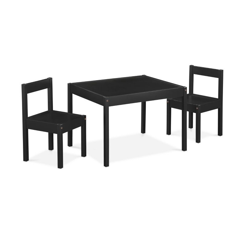 Olive &#38; Opie Della Solid Wood Kids&#39; Table and Chair Set - Black - 3pc, 2 of 8
