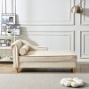 60.6" Velvet Chaise Lounge with Gold Metal Legs and 1 Pillow - ModernLuxe - image 3 of 4