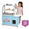 Svan Wooden Bakery Playset Pretend Stand- 25 Pc Bake Shop Cafe Counter w Food, Chalkboard, Register & More- Creative Playtime- For Kids, Girls & Boys - image 4 of 4