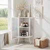 QingMoon Corner Cabinet, Floor Storage Cabinet, Narrow Organizer with Fluted Glass Door and Shelves for Bathroom and Laundry Room - 2 of 4
