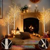 Set of Lighted Birch Tree, 4FT 48 LED/5FT 72 LED/6FT 96 LED Artificial Tree with Warm White Lights, Christmas Tree for ​Decoration Inside and Outside - 4 of 4
