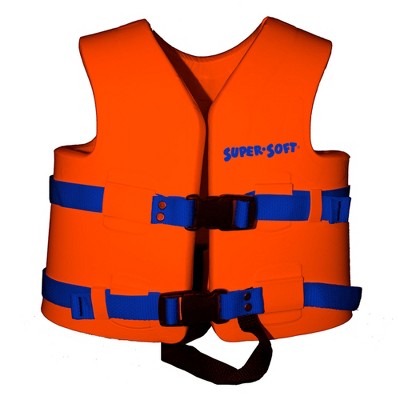 Trc Recreation Super Soft X Small United States Coast Guard Approved Child Vinyl Coated Foam Life Preserver Floatation Vest Sunset Orange Target