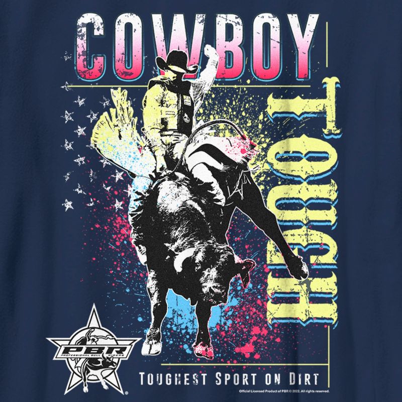 Boy's Professional Bull Riders Cowboy Tough Colorful T-Shirt, 2 of 5