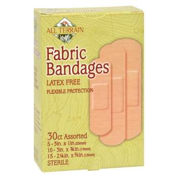 All Terrain Fabric Bandages Latex Free Flexible Protection Assorted Sizes - 30 ct