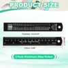 Unique Bargains Aluminum Alloy Rulers with Centimeters Millimeters Inches and Conversion Table 2 Pcs - 2 of 4